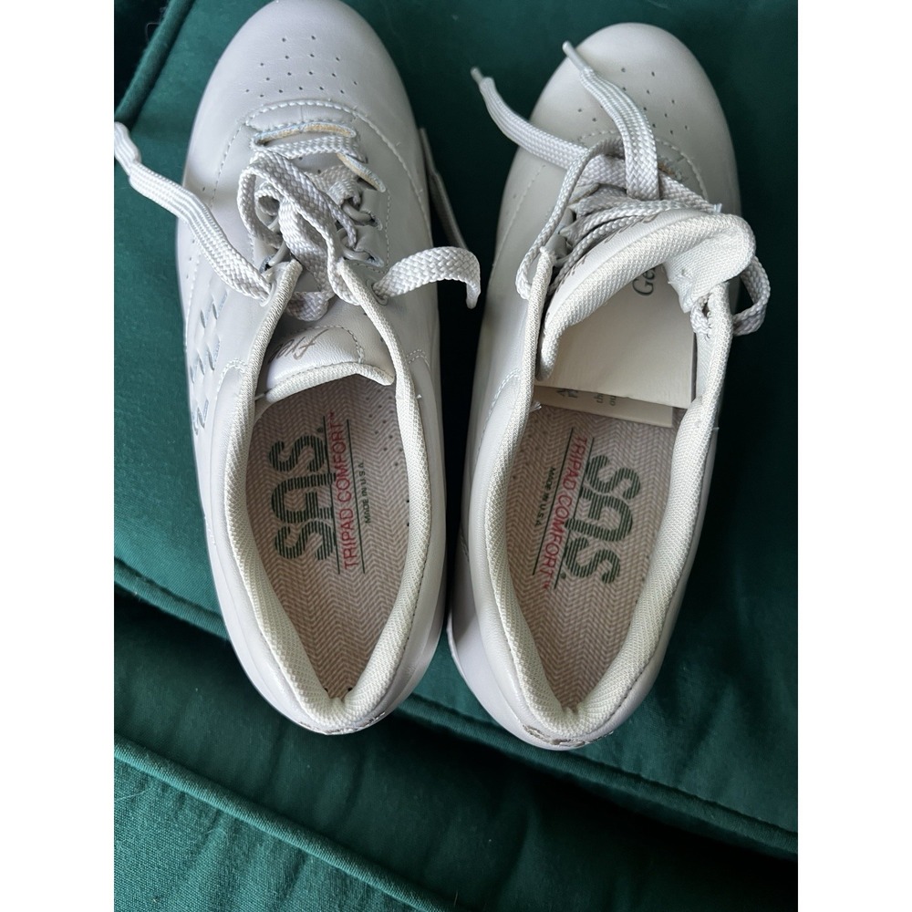 SAS Free Time Comfort Walking Shoe White Sz 6 Beige Tan - Picture 9 of 9